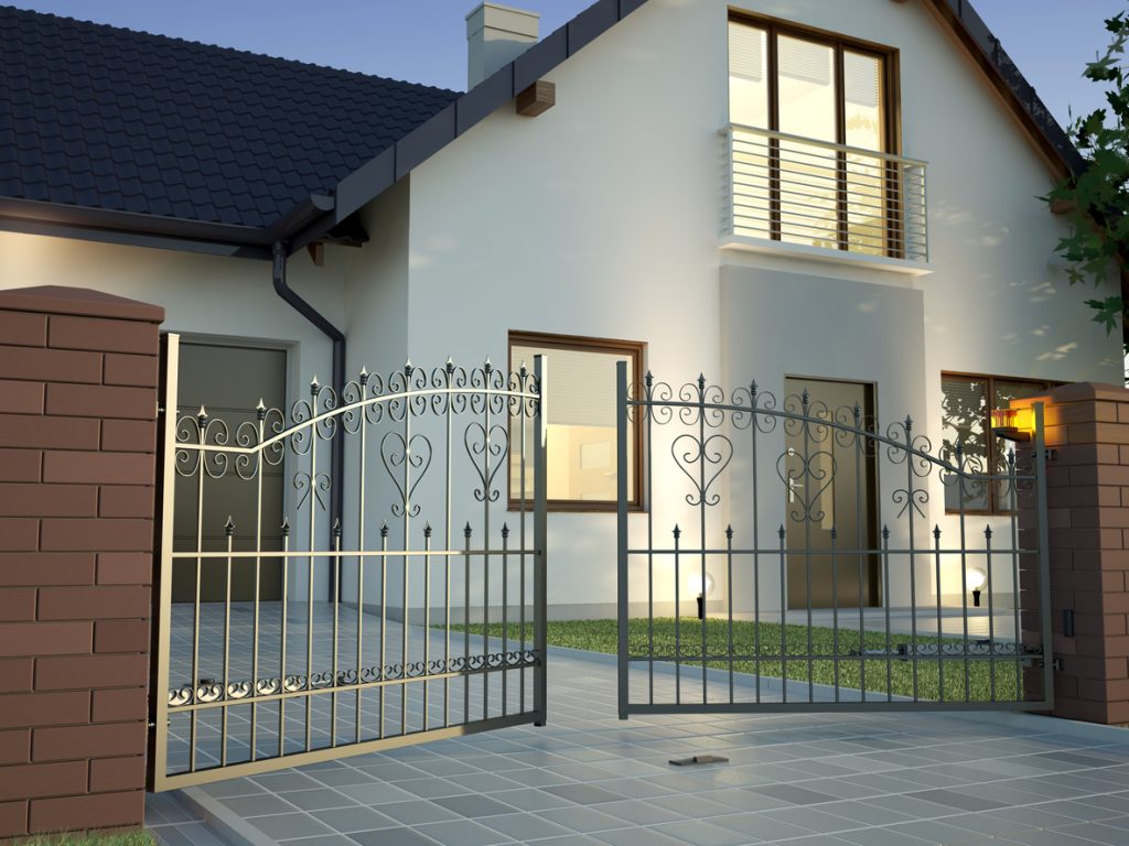 Classic Iron Gate in front of home